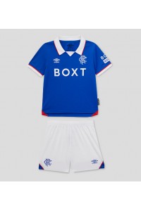 Fotbalové Dres Rangers Dětské Domácí Oblečení 2025-26 Krátký Rukáv (+ trenýrky)